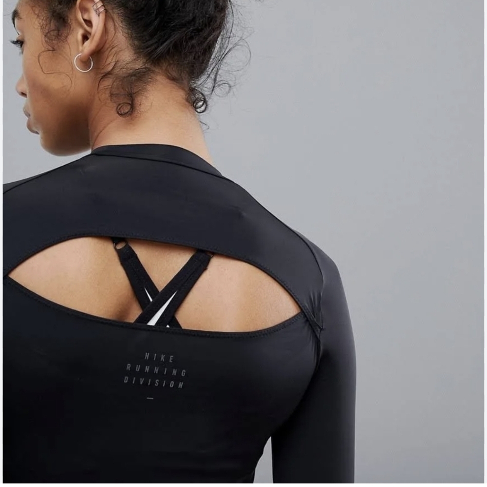 Nike Women’s Power Running Bodysuit Run Division In: Black Size :Medium - Picture 10 of 16